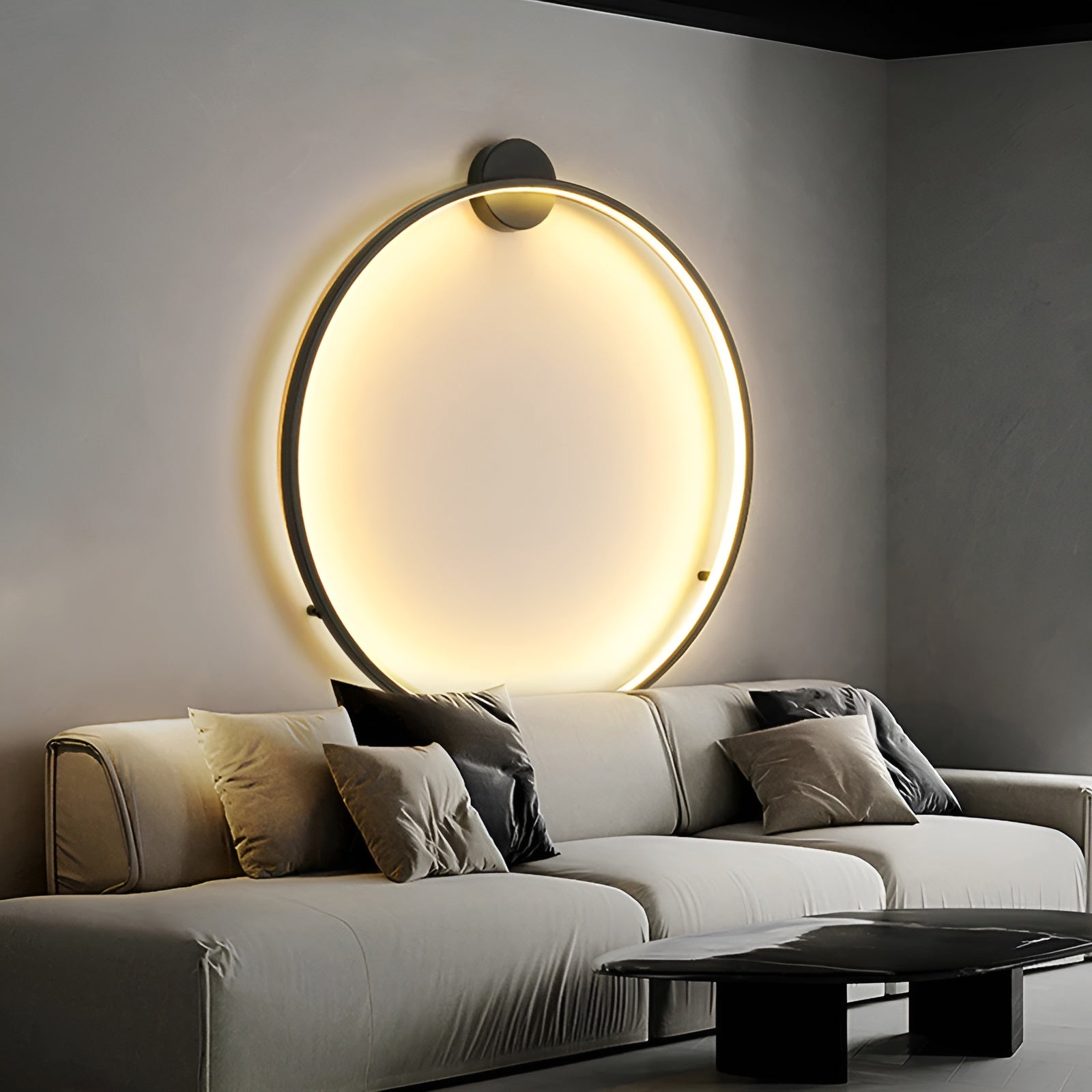 Luminous Circle Lamp Modern Minimalist | Wall Lamp | Led | Aluminum/Acrylic/PVC | 30W | 110V-220V | Elegant Wall Illumination