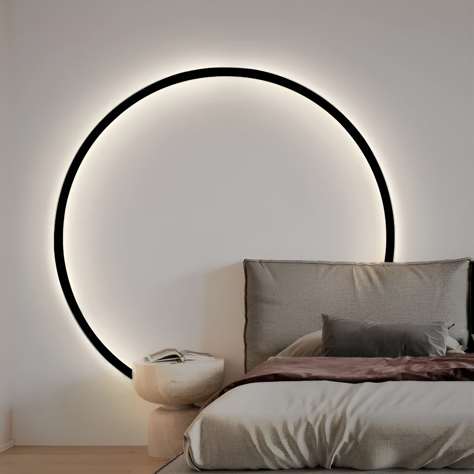 Luminous Circle Lamp Modern Minimalist | Wall Lamp | Led | Aluminum/Acrylic/PVC | 30W | 110V-220V | Elegant Wall Illumination