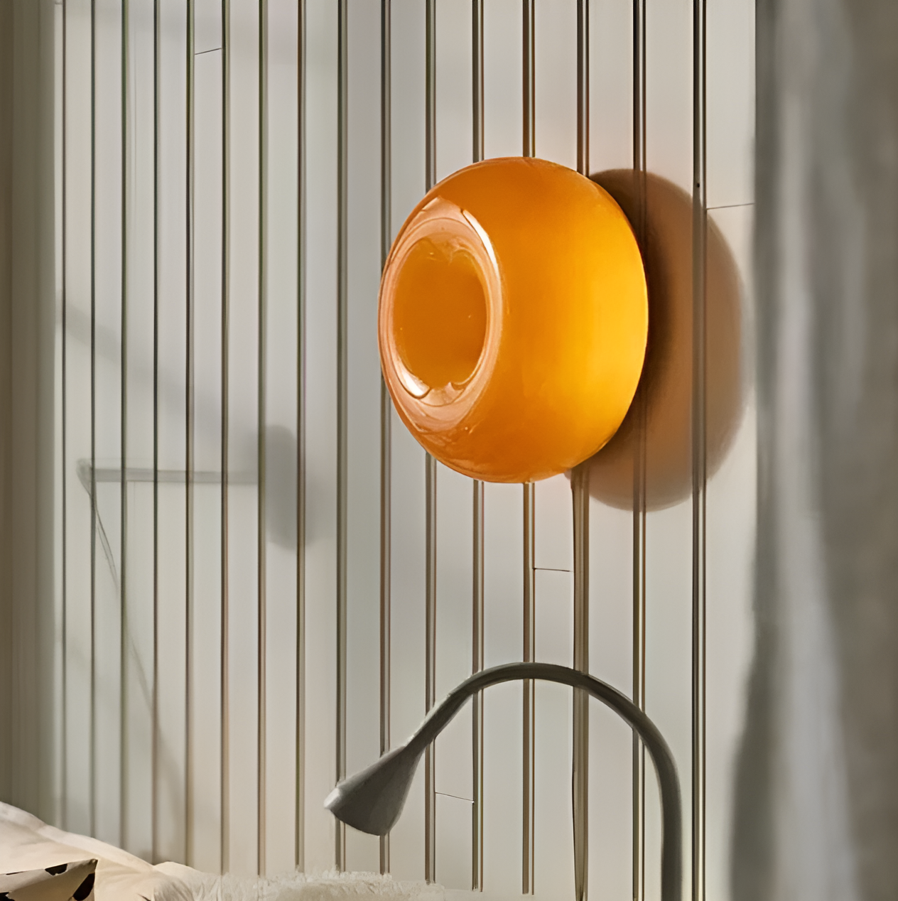 Orange Donut Lamp Stylish Wall | Table Lamp | glass/metal | 90V - 260V | Sleek Table Accent
