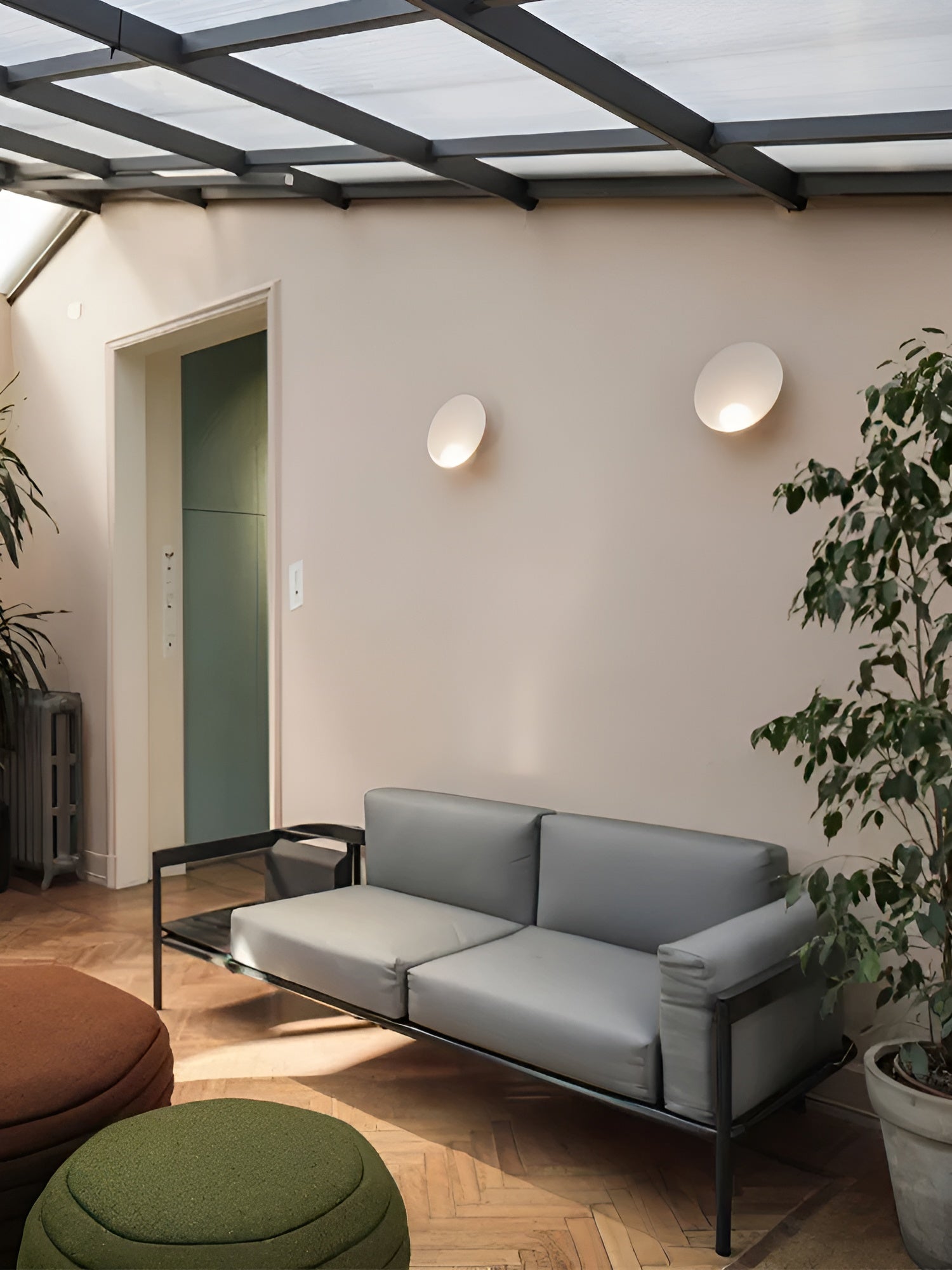 White Pearl Lamp White Wall | Wall Lamp | glass/iron/wood | 20V | Elegant Wall Illumination