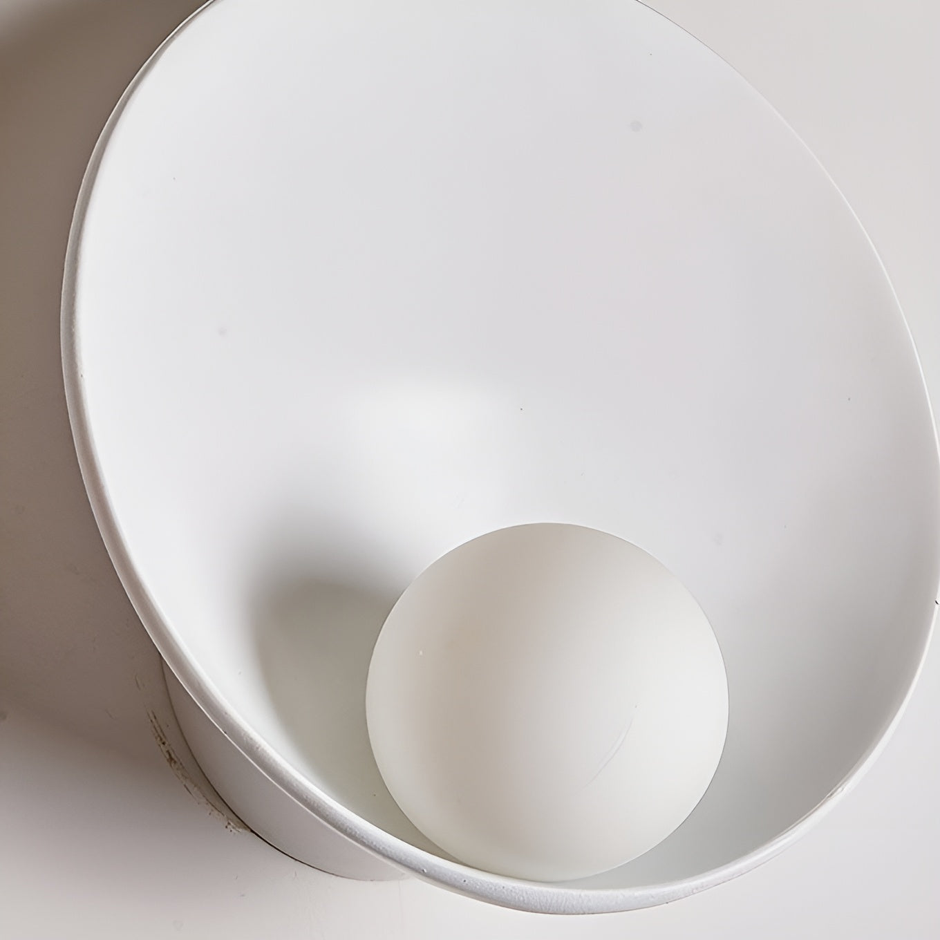 White Pearl Lamp White Wall | Wall Lamp | glass/iron/wood | 20V | Elegant Wall Illumination