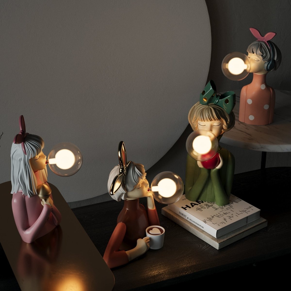 Artemisa™ Unique Designer Table Lamp | Table Lamp | Wood/Fabric | Sleek Table Accent