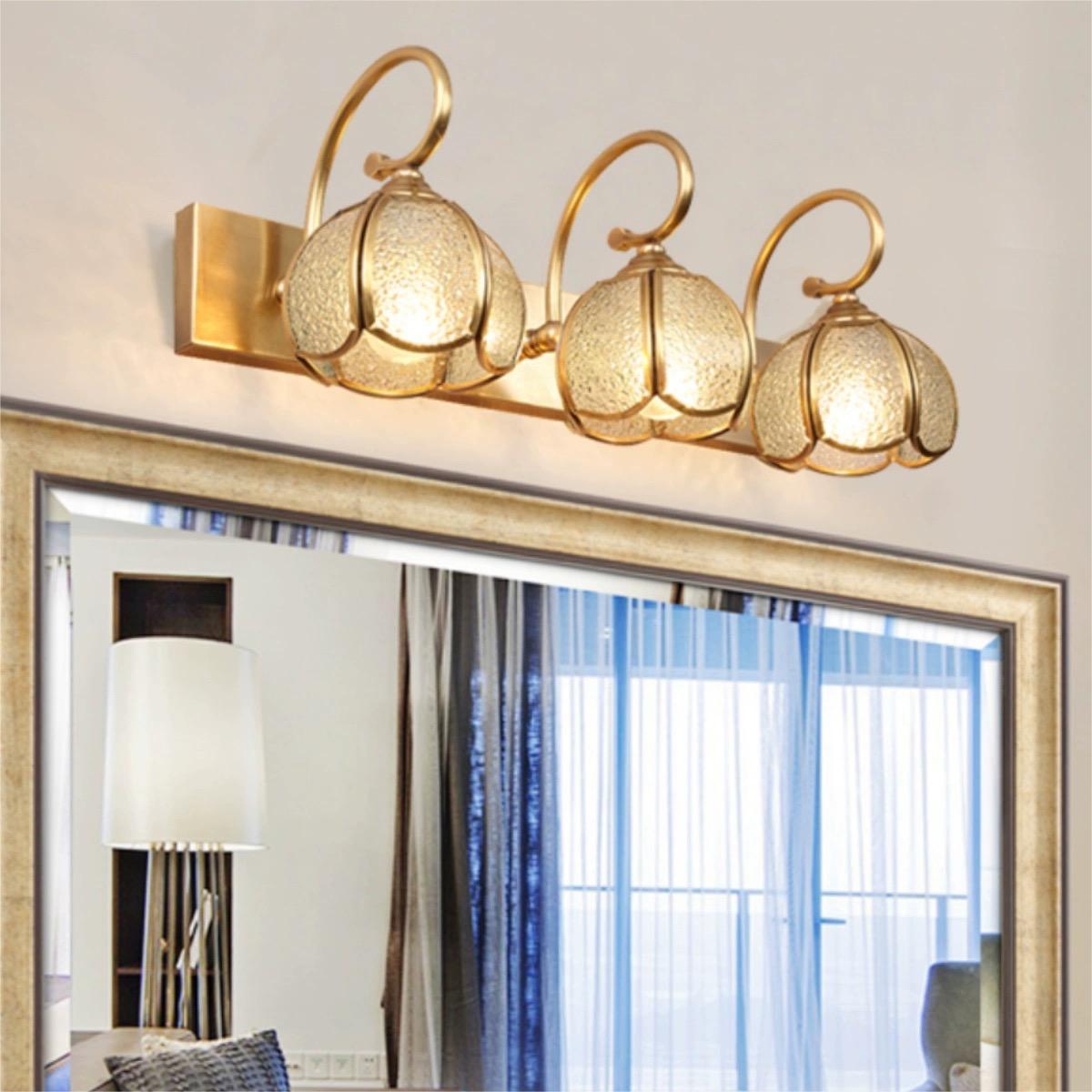 Classic Multi-headed Bathroom Wall Lamp | Wall Lamp | Led | glass | 110V - 120V | Elegant Wall Illumination