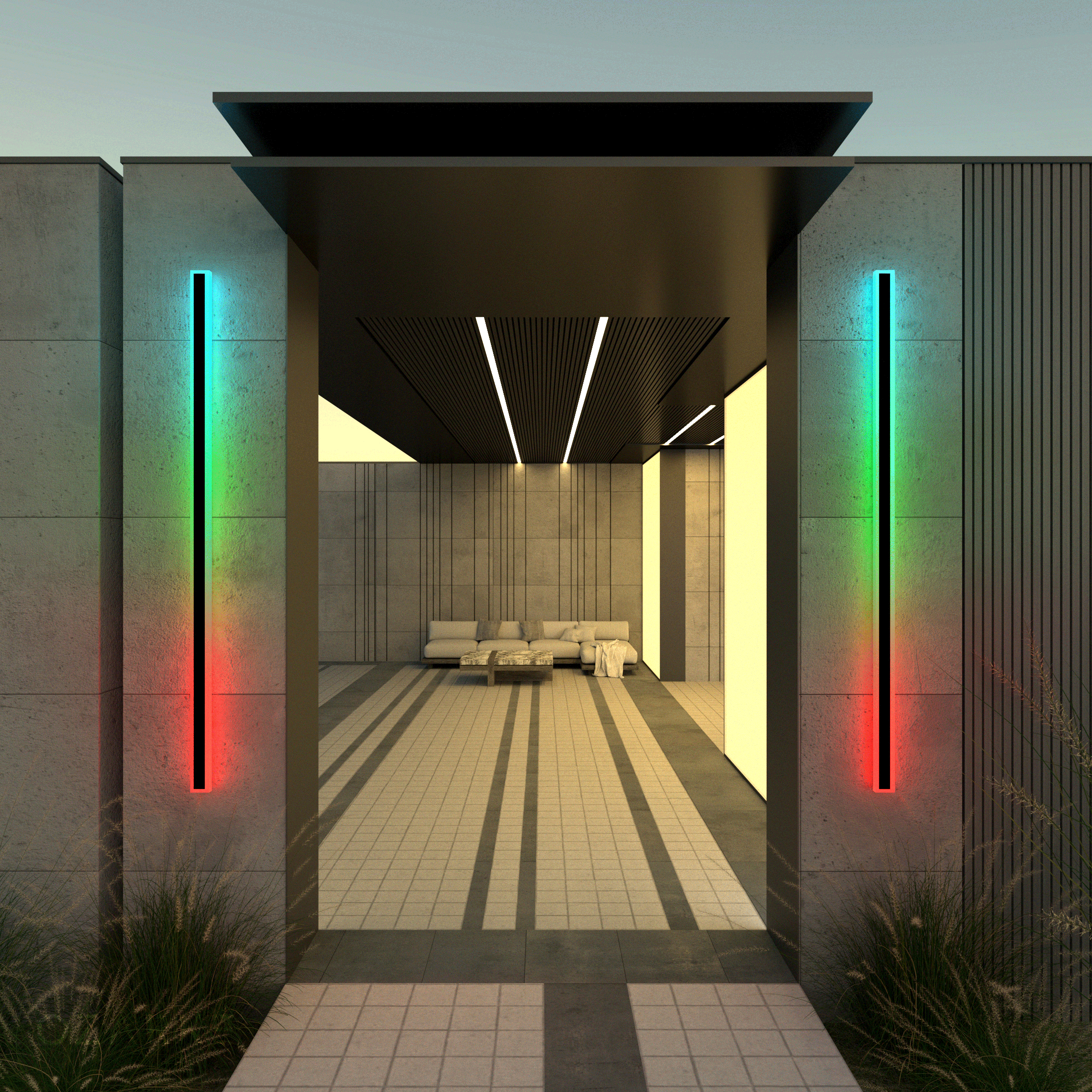 Grand Linear Minimalist Outdoor Wall | Wall Lamp | Led | Elegant Wall Illumination