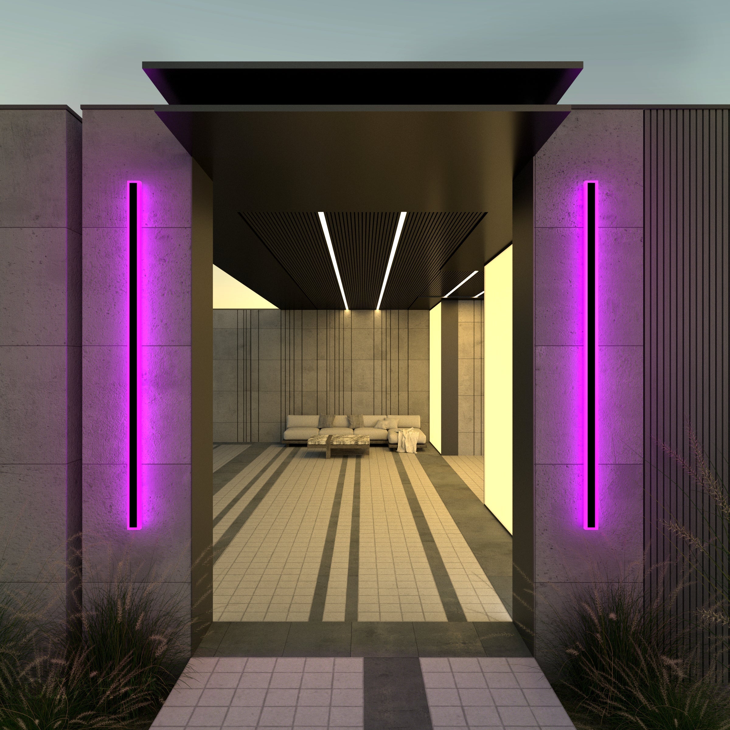 Grand Linear Minimalist Outdoor Wall | Wall Lamp | Led | Elegant Wall Illumination