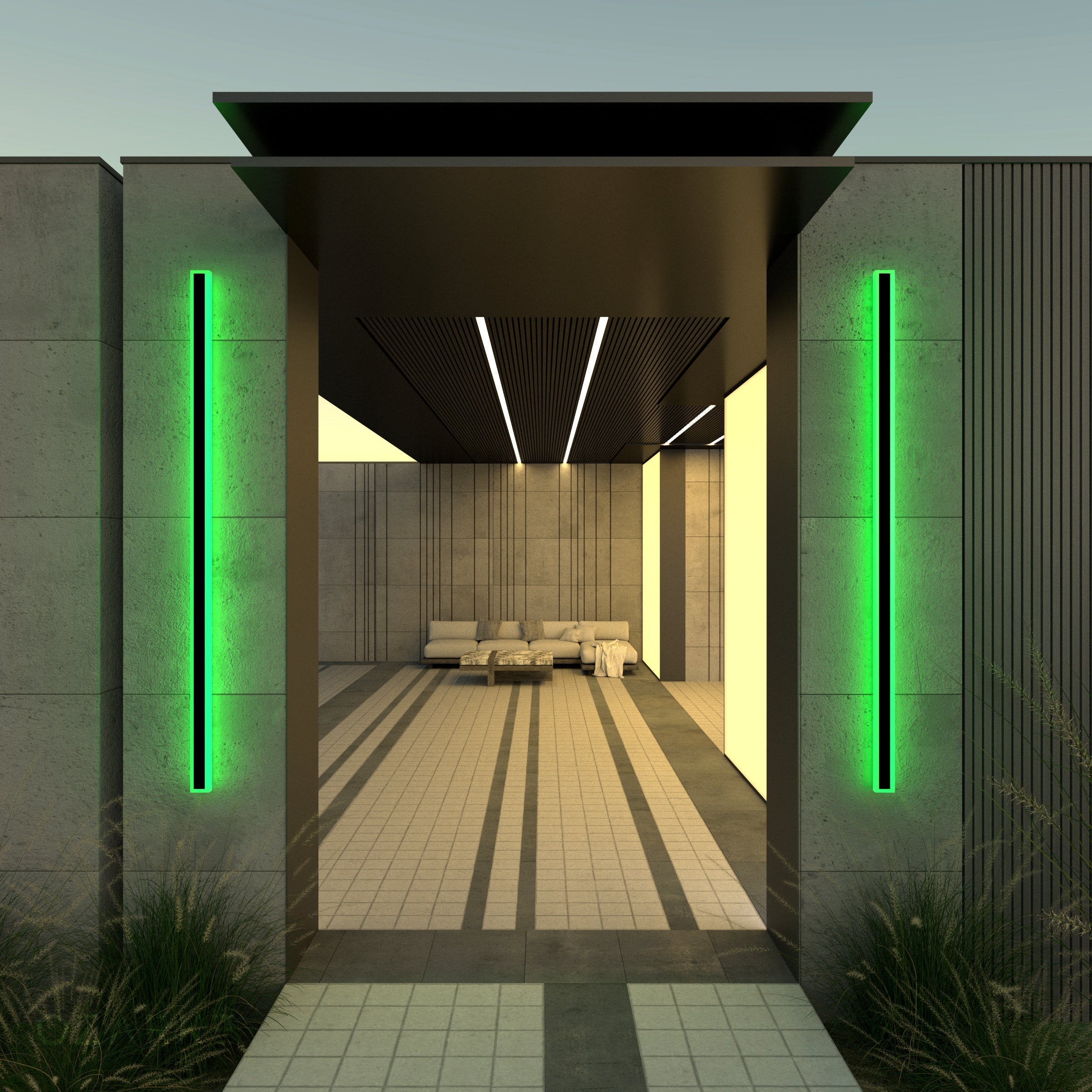 Grand Linear Minimalist Outdoor Wall | Wall Lamp | Led | Elegant Wall Illumination