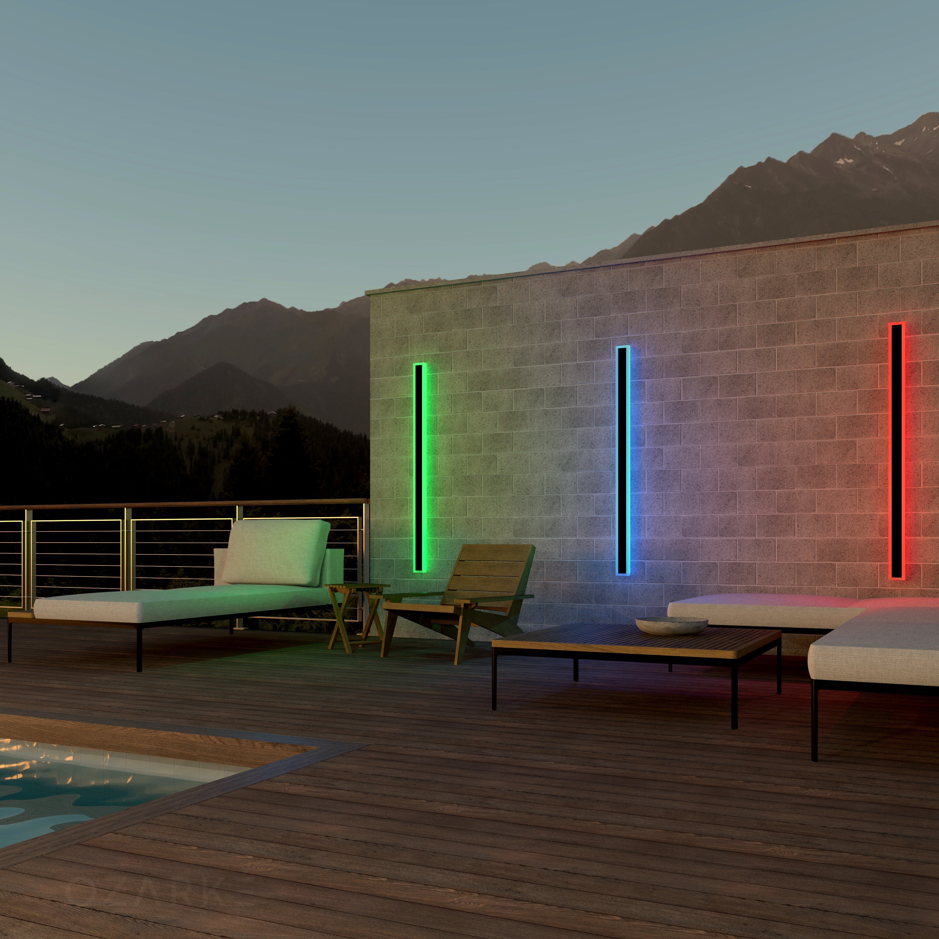 Grand Linear Minimalist Outdoor Wall | Wall Lamp | Led | Elegant Wall Illumination