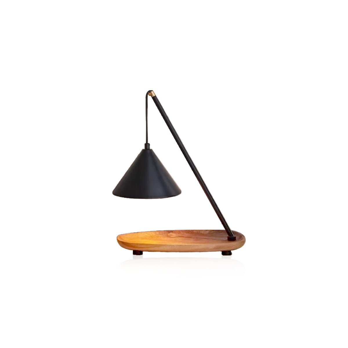 Viresta Industrial Candle Warmer Lamp | Table Lamp | LED | wood/Metal | Sleek Table Accent