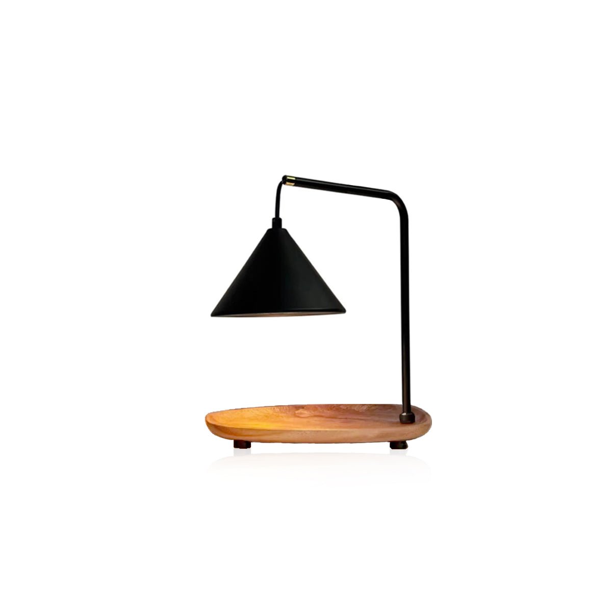 Viresta Industrial Candle Warmer Lamp | Table Lamp | LED | wood/Metal | Sleek Table Accent