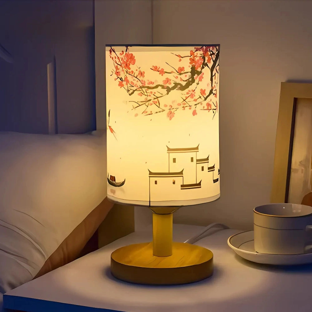 Botanical Sketch Table Lamp Wall | Wall Lamp | LED | Wood/Fabric | 5W | 110V | Elegant Wall Illumination