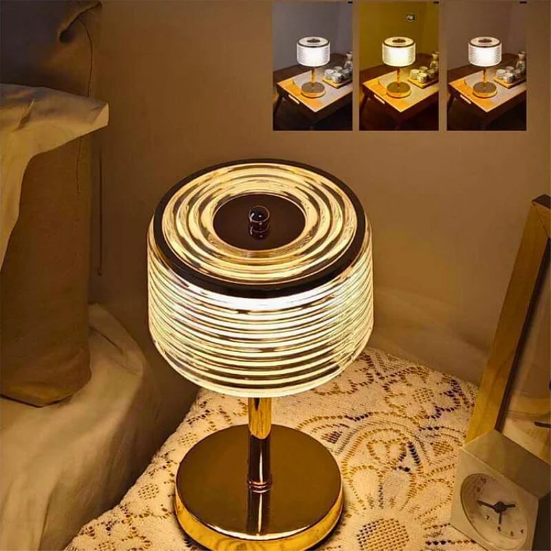 Modern Ring-shaped Table Lamp Stylish | Table Lamp | LED | acrylic/Metal | Sleek Table Accent