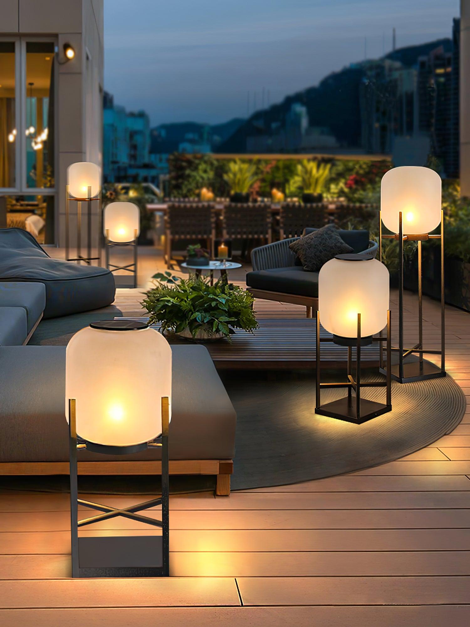 Solar powered floor lamp outdoor | Floor Lamp | LED | glass | 240v | Stylish Floor Lighting