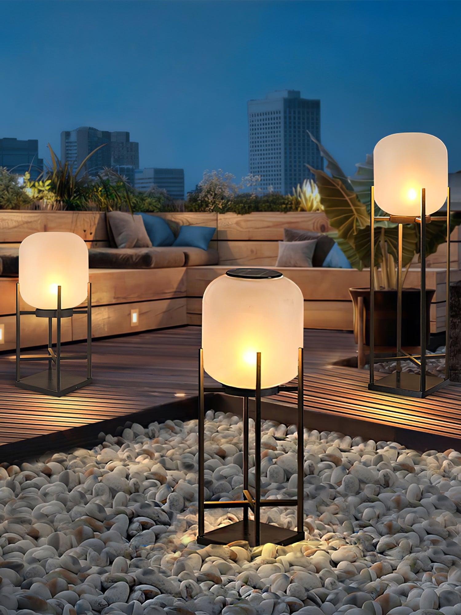 Solar powered floor lamp outdoor | Floor Lamp | LED | glass | 240v | Stylish Floor Lighting