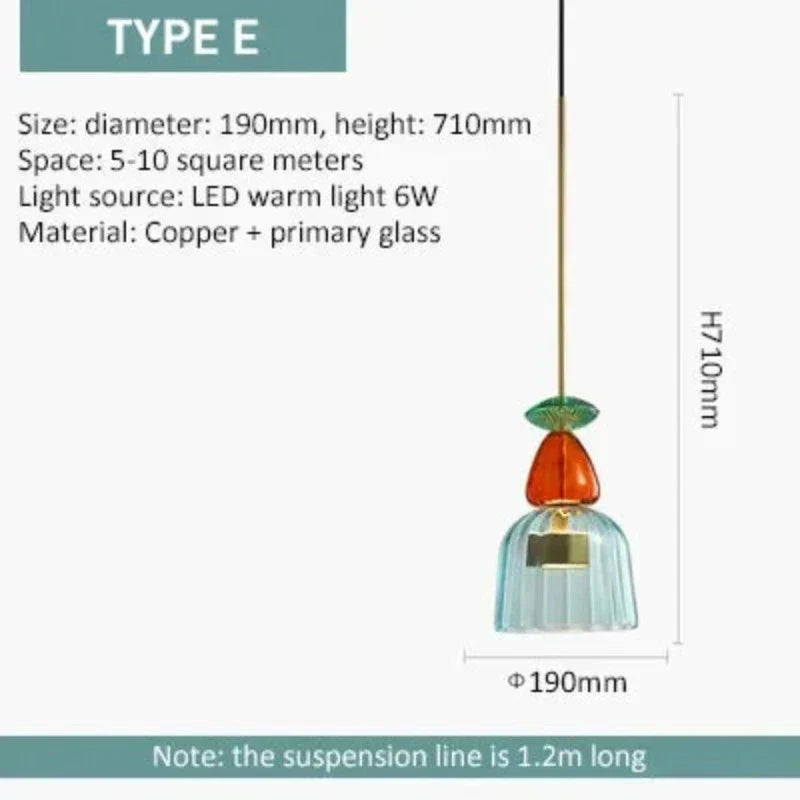 UrbanGlow Hanging Lamps Colorful | Lighting | LED | glass | 90-260V | Premium Lighting Solution