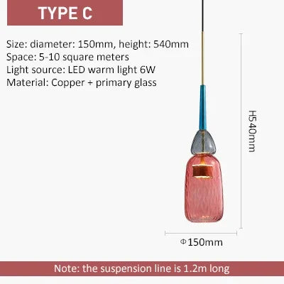 RadiantGlow Contemporary Hanging Lamps | Lighting | LED | glass/stone | 90-260V | Premium Lighting Solution