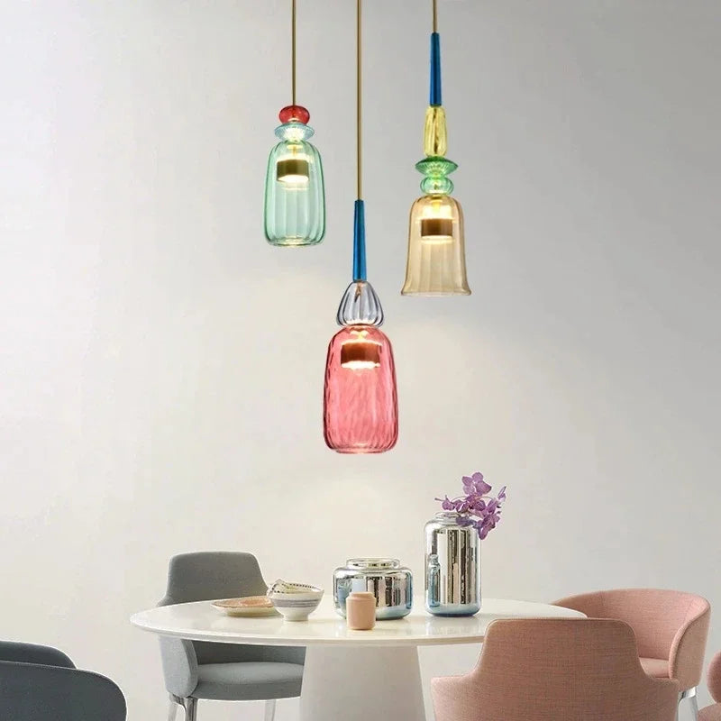 RadiantGlow Contemporary Hanging Lamps | Lighting | LED | glass/stone | 90-260V | Premium Lighting Solution