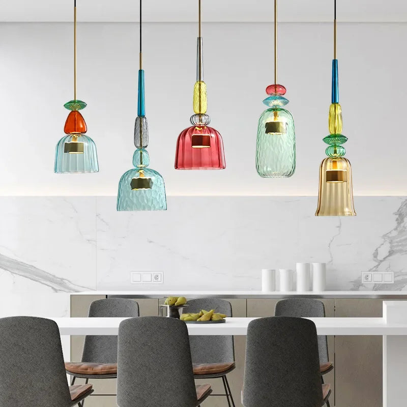 RadiantGlow Contemporary Hanging Lamps | Lighting | LED | glass/stone | 90-260V | Premium Lighting Solution