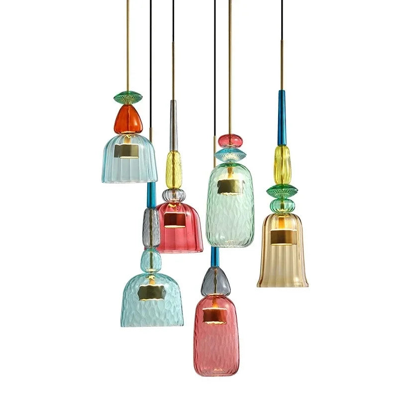 RadiantGlow Contemporary Hanging Lamps | Lighting | LED | glass/stone | 90-260V | Premium Lighting Solution