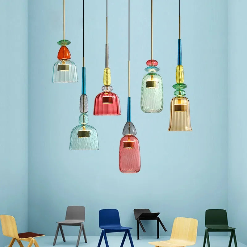 RadiantGlow Contemporary Hanging Lamps | Lighting | LED | glass/stone | 90-260V | Premium Lighting Solution