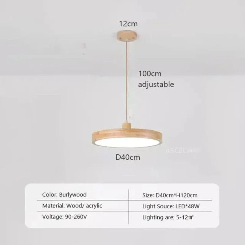 AuroraLicht Scandinavian Slim Hanging Lamp | Lighting | LED | wood | 90-260V | Premium Lighting Solution