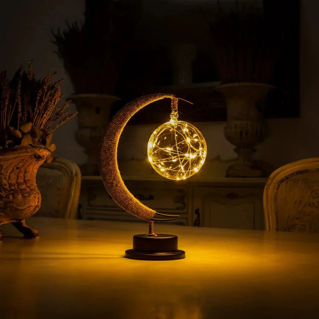 LunaGlow™ Moon Lamp Magical Table | Table Lamp | LED | Glass | Sleek Table Accent