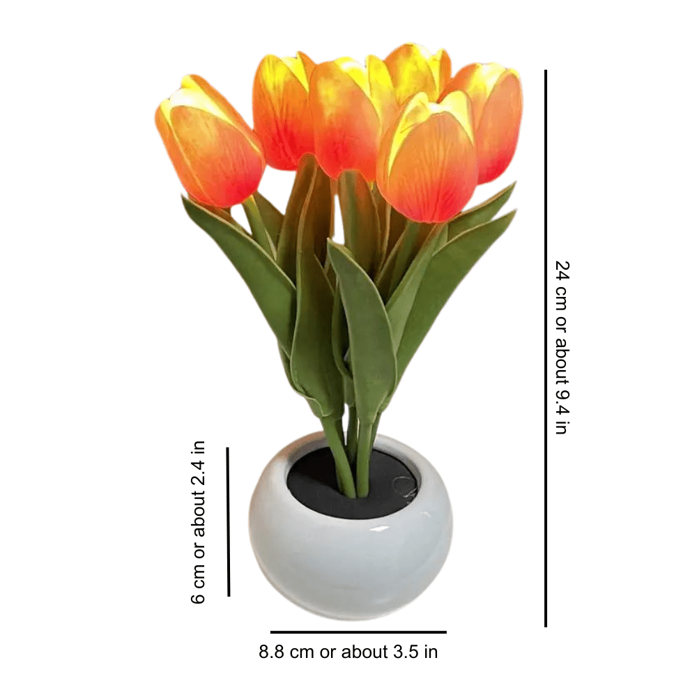 GlowTulip Table Lamp Atmospheric Flower-shaped | Table Lamp | LED | Resin/ceramic | Sleek Table Accent