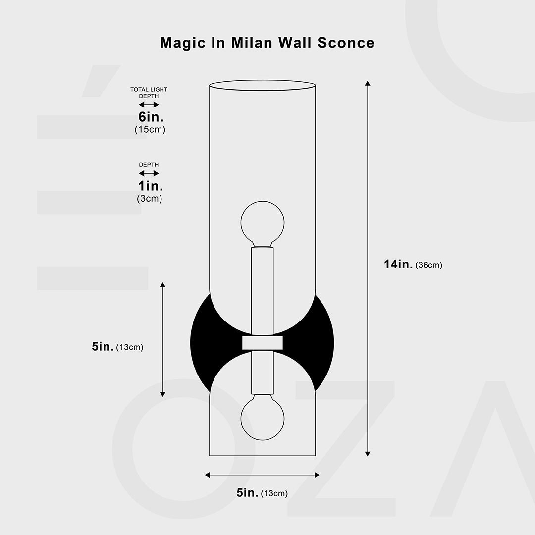 Magic Milan Wall Lamp | Wall Lamp | glass/metal | 100V - 240V | Elegant Wall Illumination