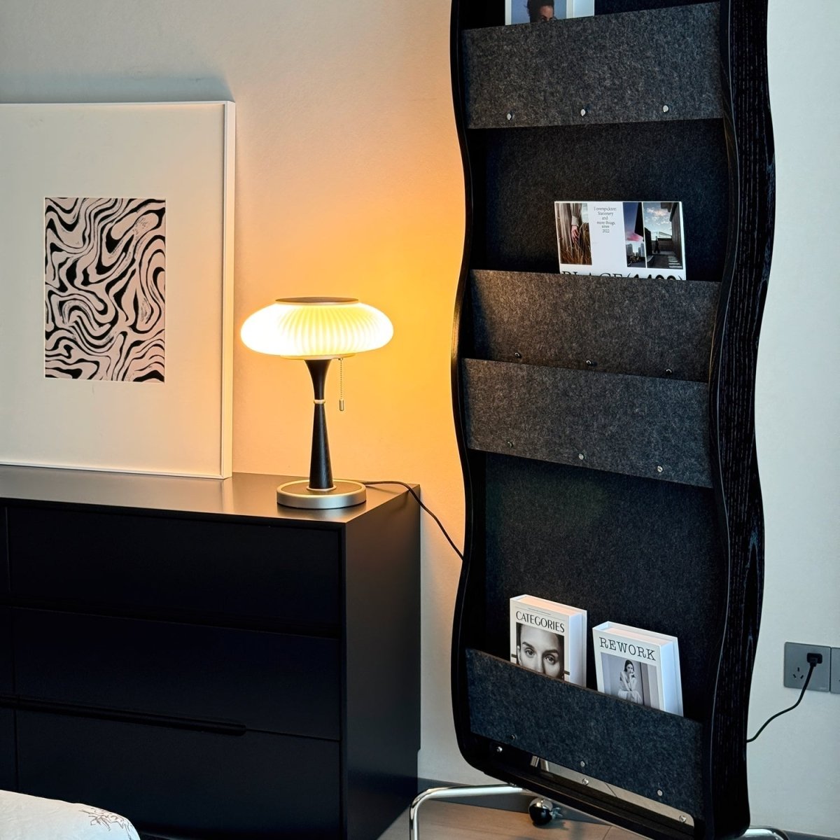 Lumique Matsushroom Table Lamp Modern | Table Lamp | LED | glass/wood/metal | Sleek Table Accent