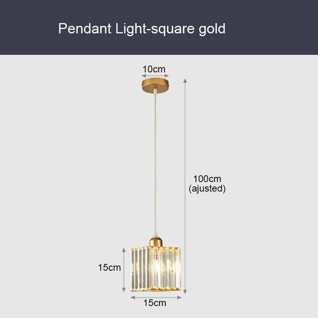 GlinsterLicht Elegant Crystal Hanging Lamp | Lighting | LED | metal | 90-260V | Premium Lighting Solution