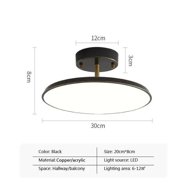 ElegantGlow Sleek Minimalist Lamp | Lighting | LED | acrylic/copper | 18W | 90-260V | Premium Lighting Solution