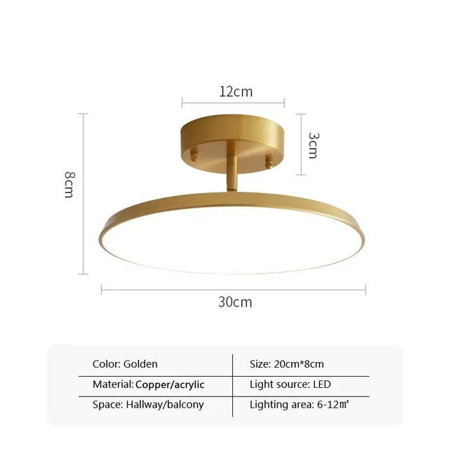 ElegantGlow Sleek Minimalist Lamp | Lighting | LED | acrylic/copper | 18W | 90-260V | Premium Lighting Solution