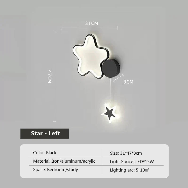 Starlight Clouds Moon Wall Lamp | Wall Lamp | Led | plastic | Elegant Wall Illumination