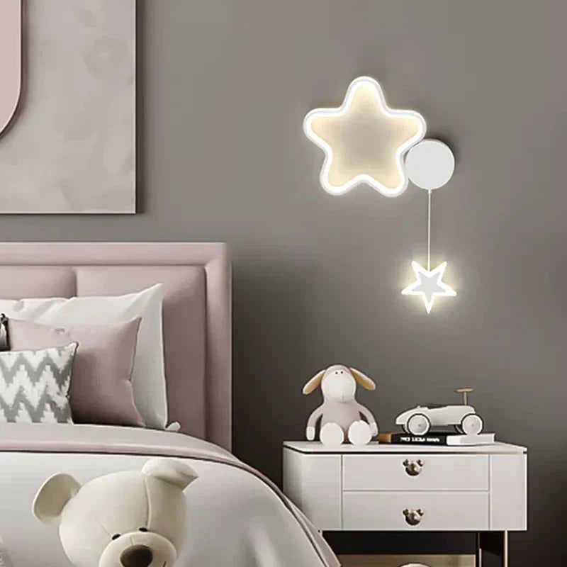 LumiDroom Clouds Star Moon Wall | Wall Lamp | Led | plastic | Elegant Wall Illumination