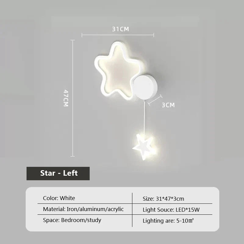 Starlight Clouds Moon Wall Lamp | Wall Lamp | Led | plastic | Elegant Wall Illumination