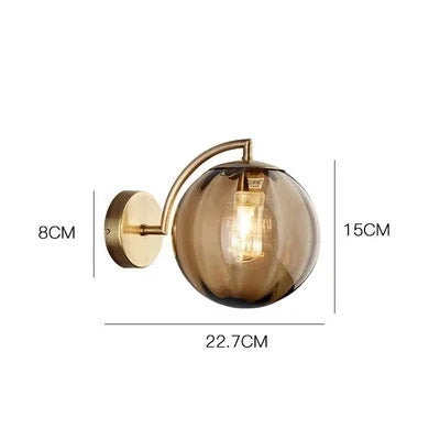LumiCrystal Modern Glass Wall Lamp | Wall Lamp | 3000k Warm White | Glass/Metal | 10W | 220-240V | Elegant Wall Illumination