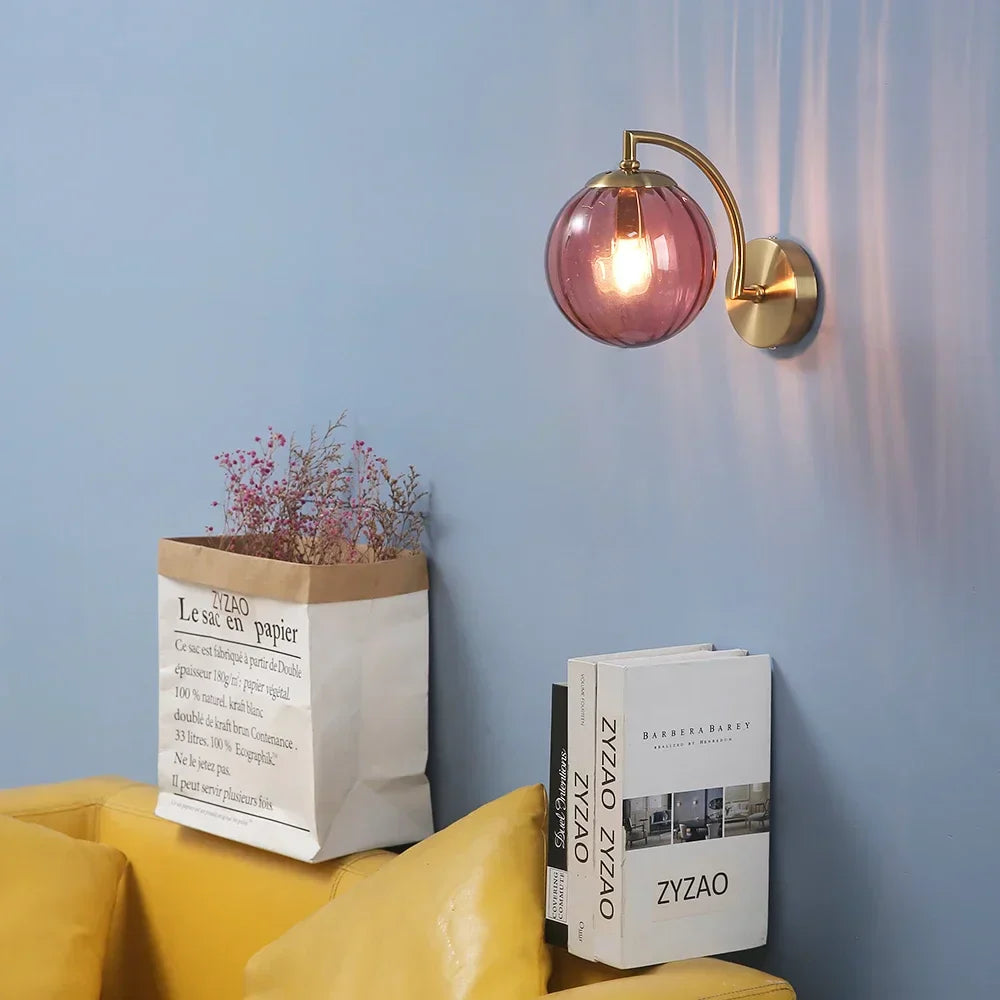 LumiCrystal Modern Glass Wall Lamp | Wall Lamp | 3000k Warm White | Glass/Metal | 10W | 220-240V | Elegant Wall Illumination