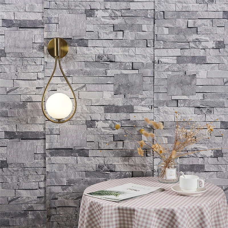 CrystalGleam Metal Glass Ball Wall | Wall Lamp | Led | Metal/Glass | 8W | 220V | Elegant Wall Illumination
