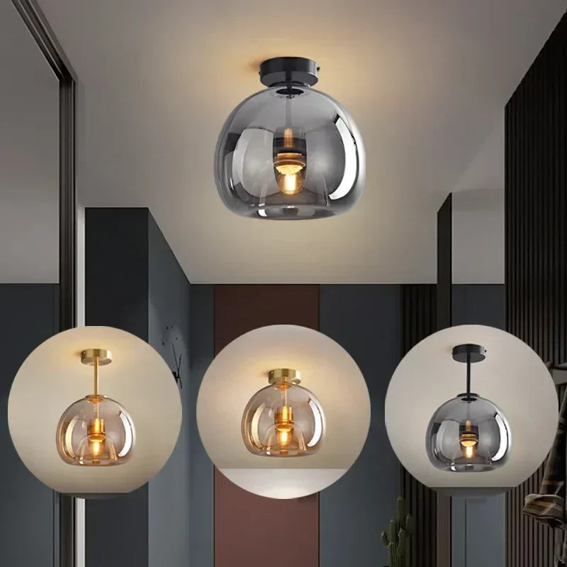 LichtPuur Contemporary Sleek Ceiling Lamp | Lighting | LED | glass/stone | 90-260V | Premium Lighting Solution