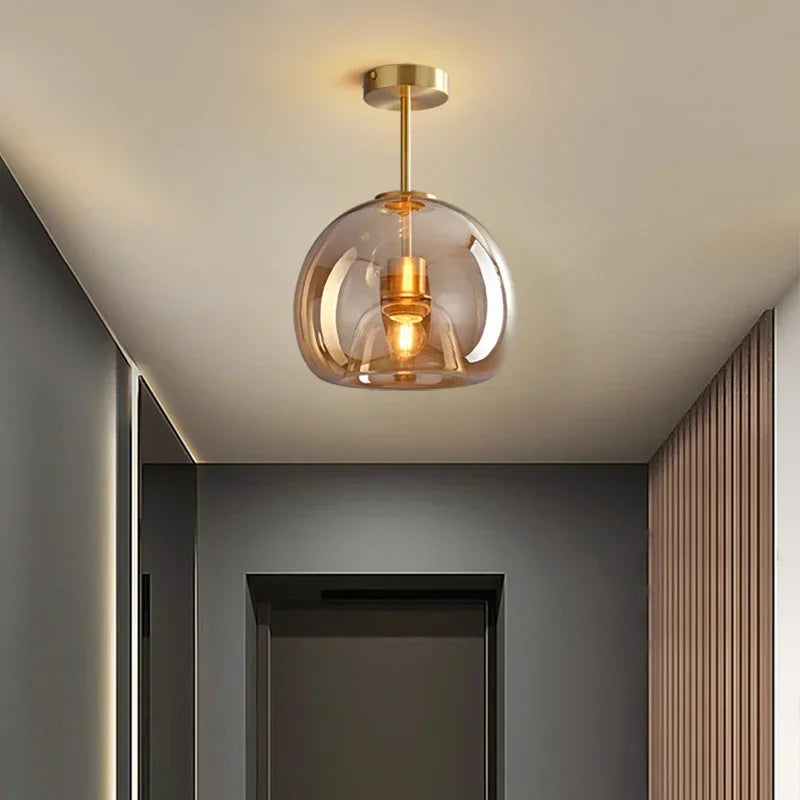 PureLicht Minimalist Glass Ceiling Lamp | Lighting | LED | copper/glass | 220V | Premium Lighting Solution