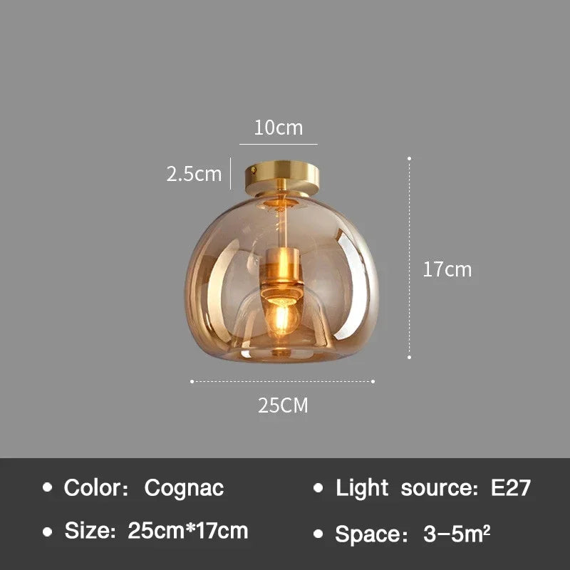 PureLicht Minimalist Glass Ceiling Lamp | Lighting | LED | copper/glass | 220V | Premium Lighting Solution