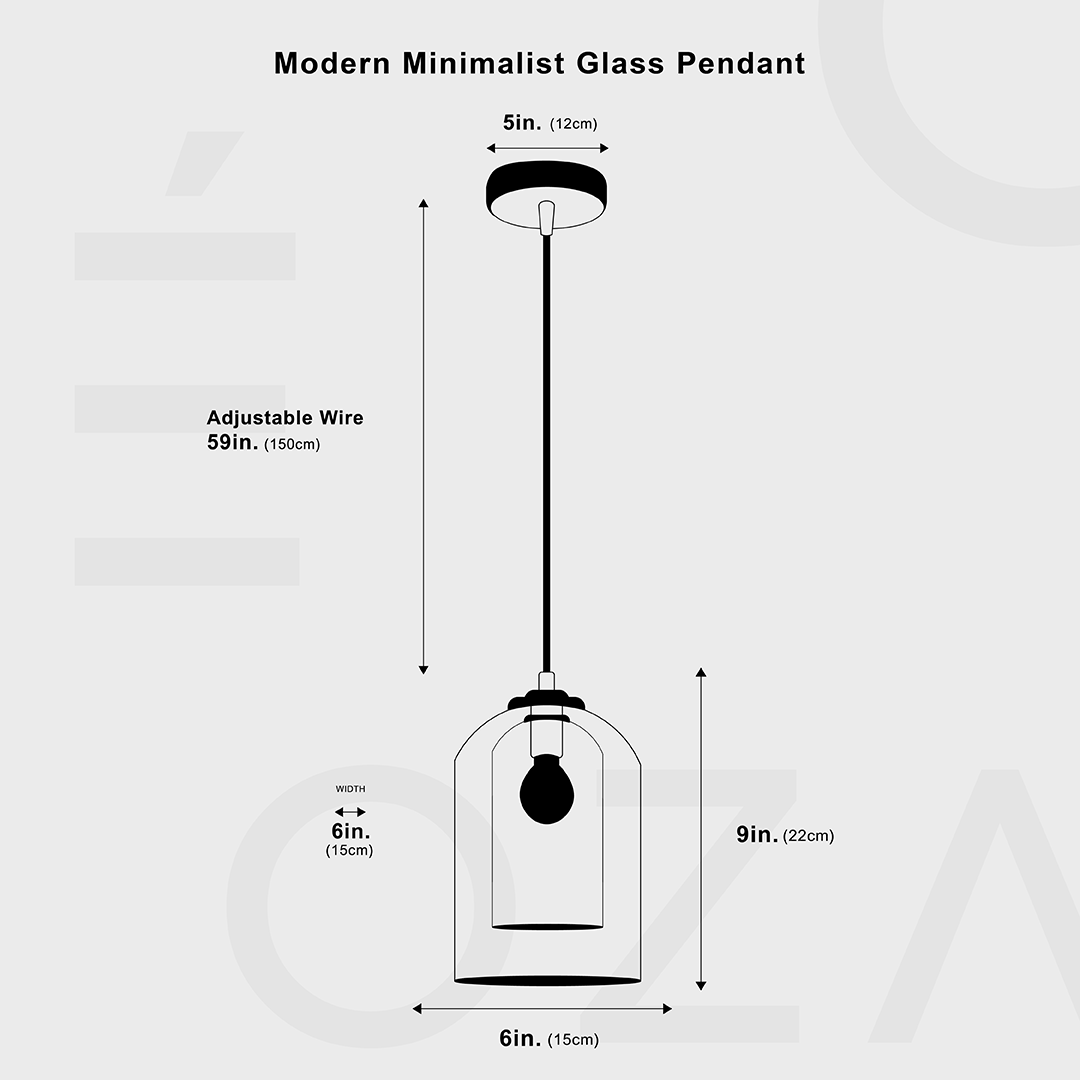 Modern Minimalist Glass Hanging Lamp | Lighting | glass/metal | 5W | 110-240V | Premium Lighting Solution
