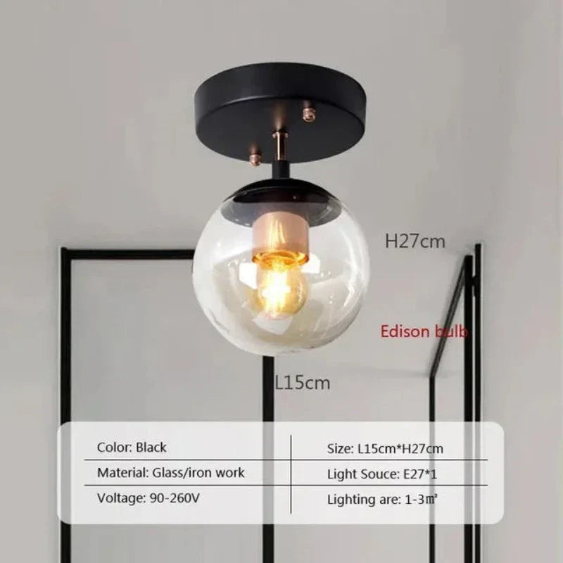 LuminousSphere Modern Glass Ball Ceiling | Lighting | glass | 90-260V | Premium Lighting Solution