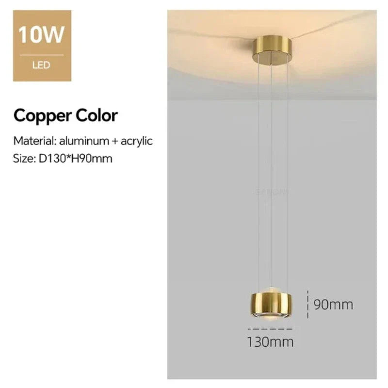SleekGlow Modern Hanging Lamp | Lighting | LED | metal | 90-260V | Premium Lighting Solution