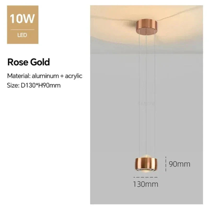 SleekGlow Modern Hanging Lamp | Lighting | LED | metal | 90-260V | Premium Lighting Solution