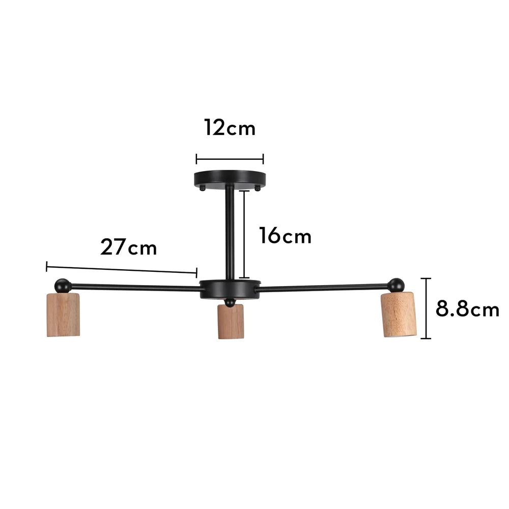 NordicGleam Scandinavian Loft Hanging Lamp | Lighting | metal/plastic/wood | 90-240V | Premium Lighting Solution