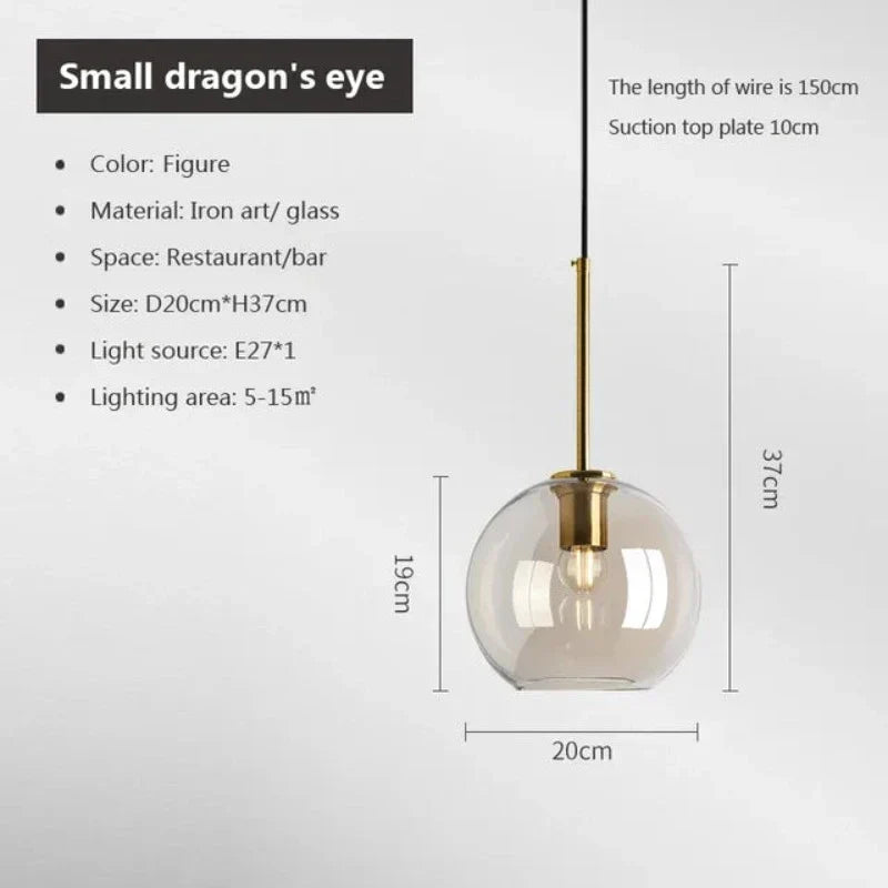 NordicGlas Modern Scandinavian Hanging Lamp | Lighting | glass/metal | 90-260V | Premium Lighting Solution