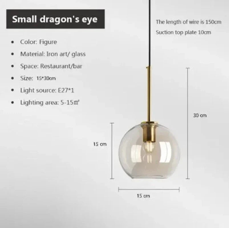 NordicGlas Modern Scandinavian Hanging Lamp | Lighting | glass/metal | 90-260V | Premium Lighting Solution
