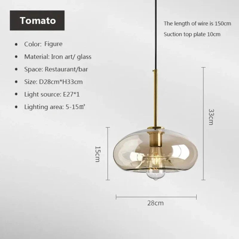 NordicGlas Modern Scandinavian Hanging Lamp | Lighting | glass/metal | 90-260V | Premium Lighting Solution