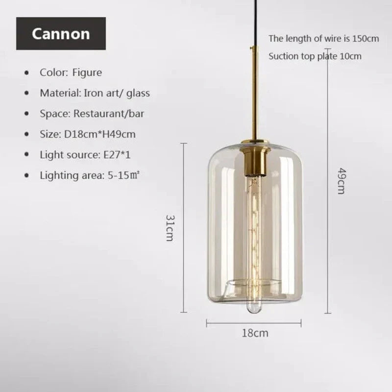 NordicGlas Modern Scandinavian Hanging Lamp | Lighting | glass/metal | 90-260V | Premium Lighting Solution