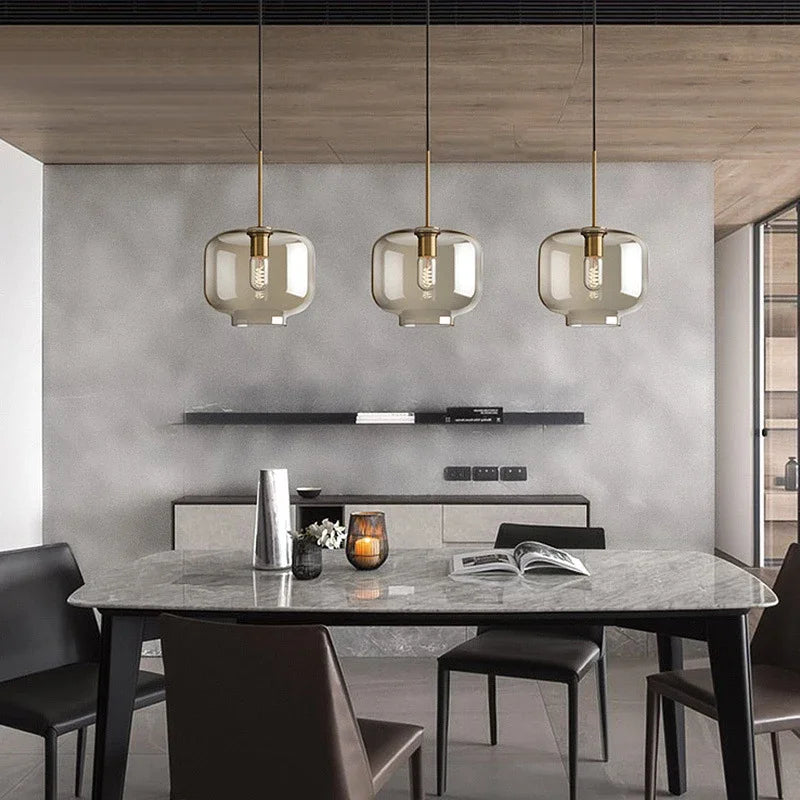NordicGlas Modern Scandinavian Hanging Lamp | Lighting | glass/metal | 90-260V | Premium Lighting Solution